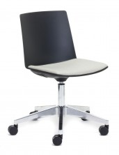 Jubel On Chrome Castor Base. Fabric Seat Pad. Any Fabric Colour